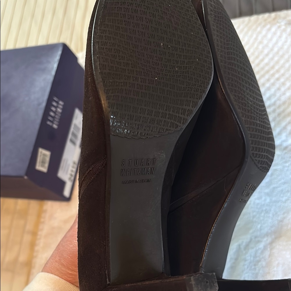 Stuart Weitzman Cola (very dark brown) ankle boots - Picture 10 of 14